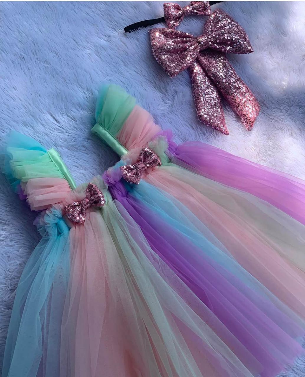 KIDS NET FROCK