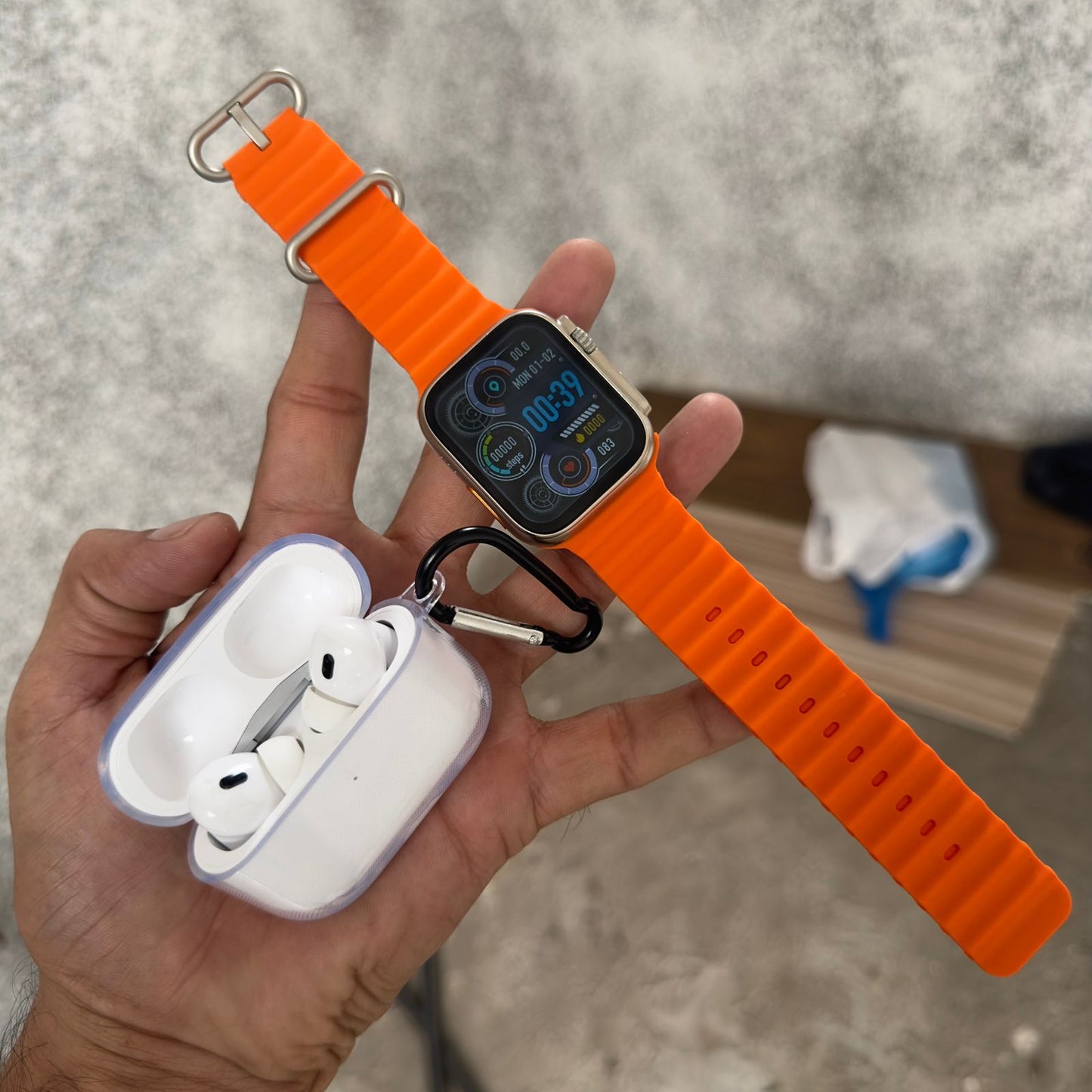 3 pis combo Smart watch & Earbuds &cover