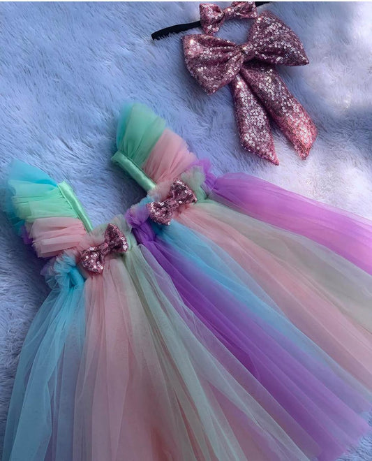 KIDS NET FROCK