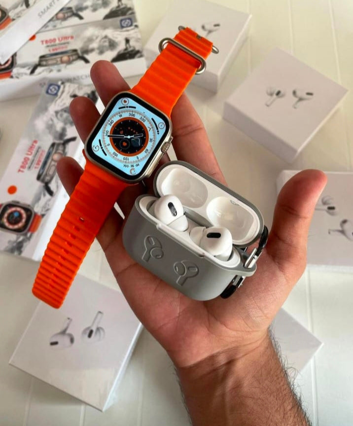 3 pis combo Smart watch & Earbuds &cover